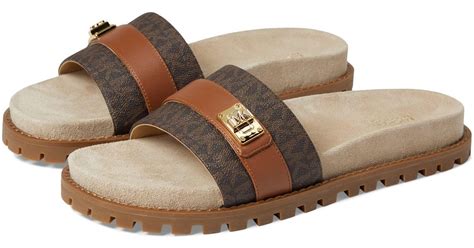 men michael kors slides|Michael Kors alexis slide.